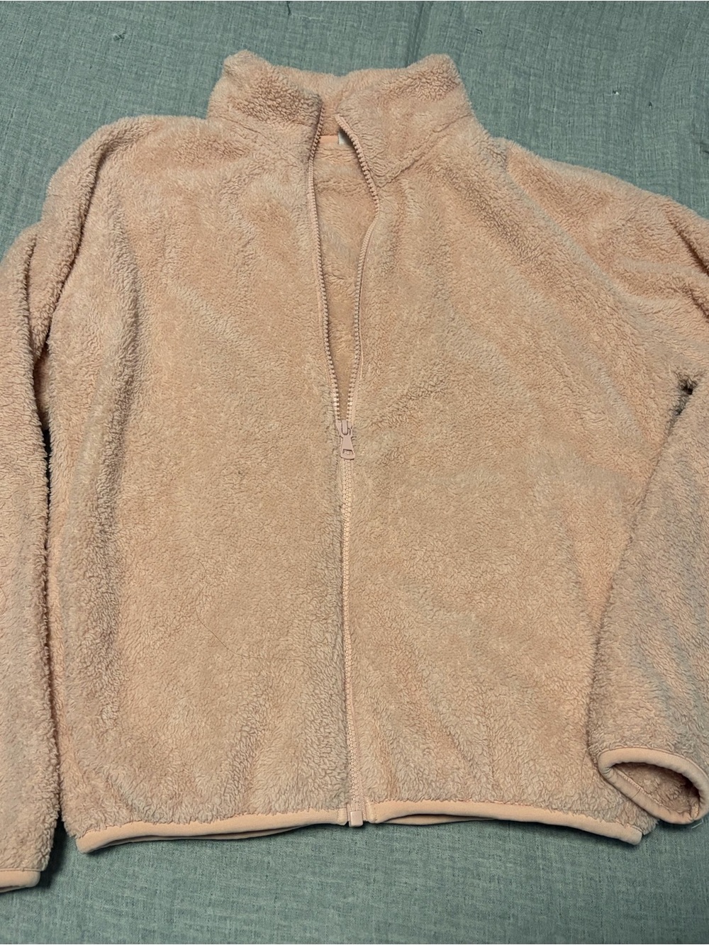 Uniqlo Kids Sherpa Full-Zip Jacket - Beige